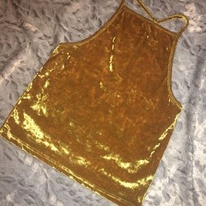 Urban outfitters velvet crop tank top